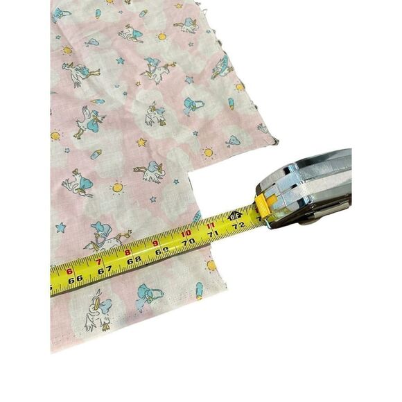 Fabric Baby Storks Pastels Pink beth ann bruske 2 Yards David Textiles Clouds - Picture 4 of 7